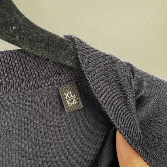 Ermenegildo Zegna Navy Blue Wool High Performance Crew Neck T-Shirt XL - Picture 3 of 10